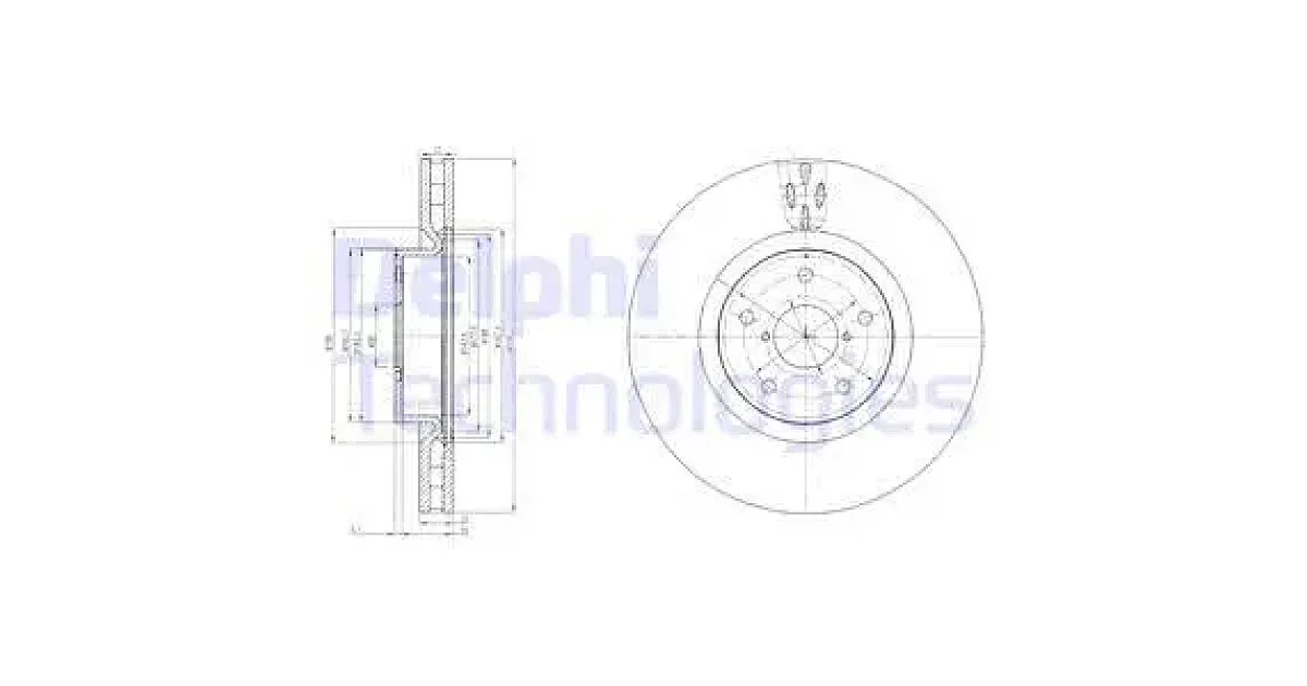DELPHI BG9055, Тормозной диск