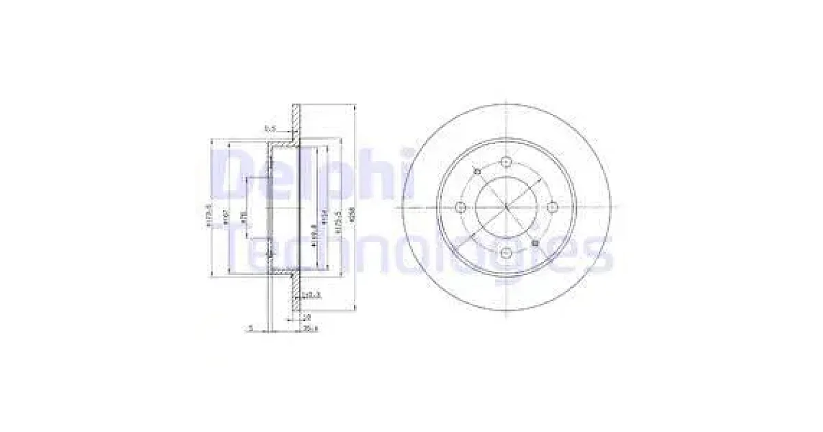 DELPHI BG3070, Тормозной диск