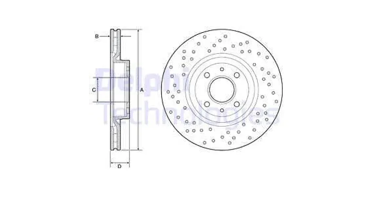 DELPHI BG4943C, Тормозной диск