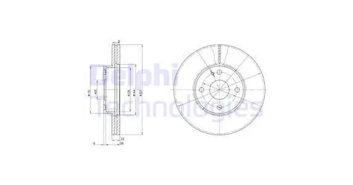 DELPHI BG2804, Тормозной диск