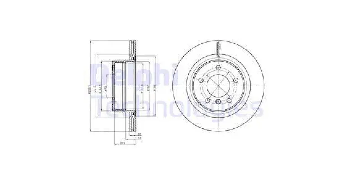 DELPHI BG4293C, Тормозной диск