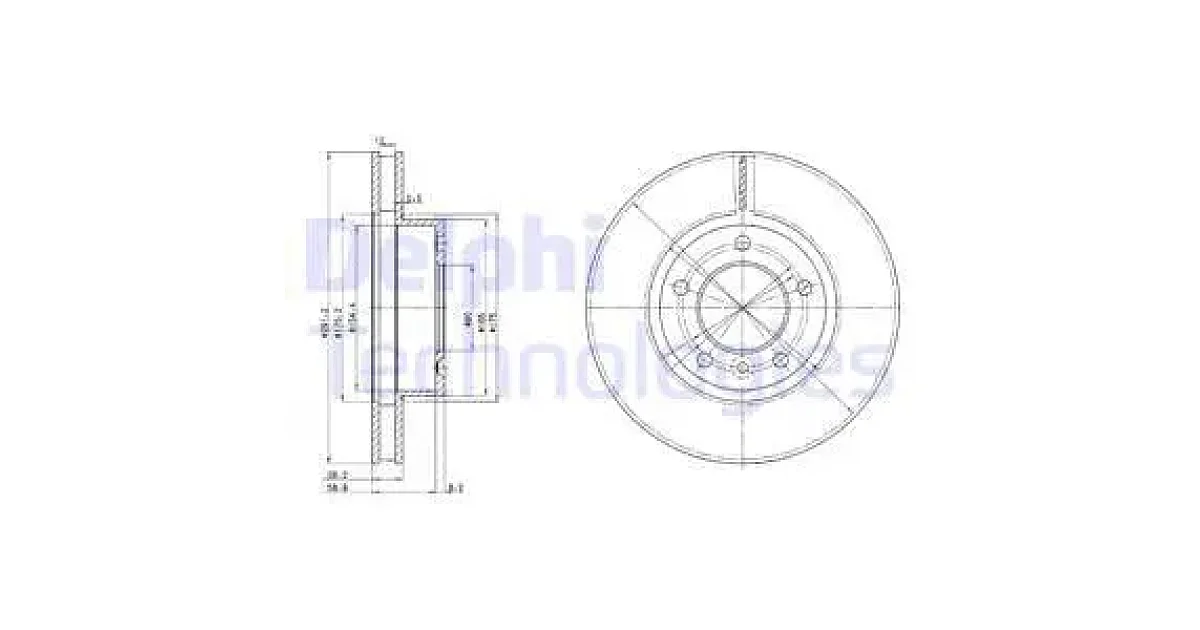 DELPHI BG2613, Тормозной диск