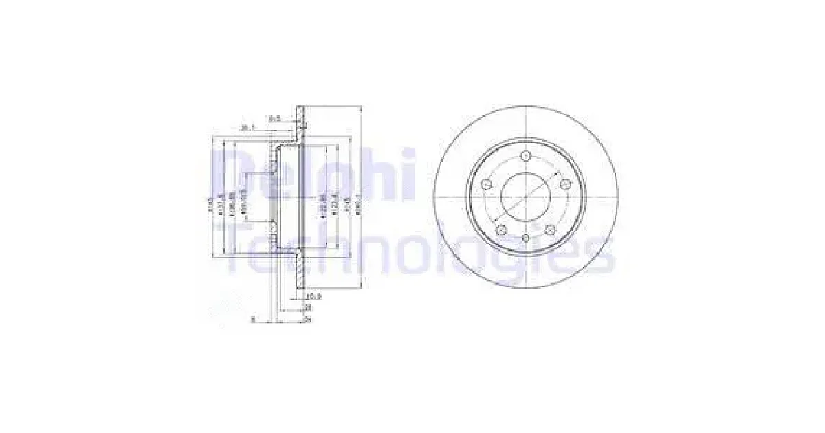 DELPHI BG2914, Тормозной диск