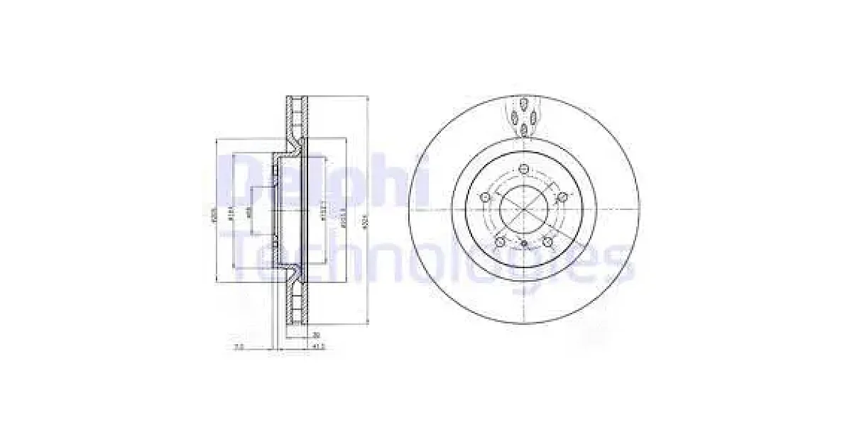 DELPHI BG4162C, Тормозной диск