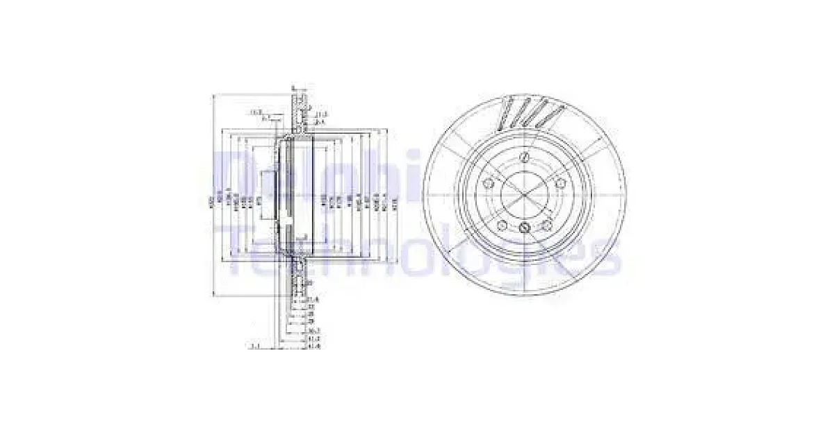 DELPHI BG3831, Тормозной диск