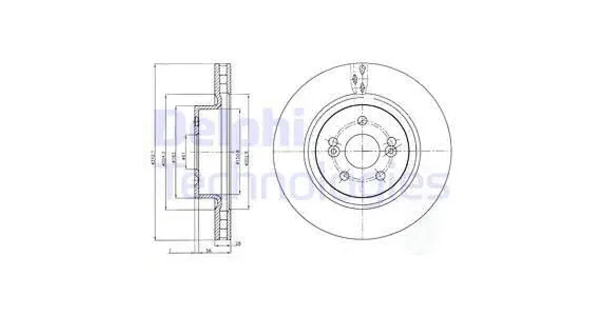 DELPHI BG4111, Тормозной диск