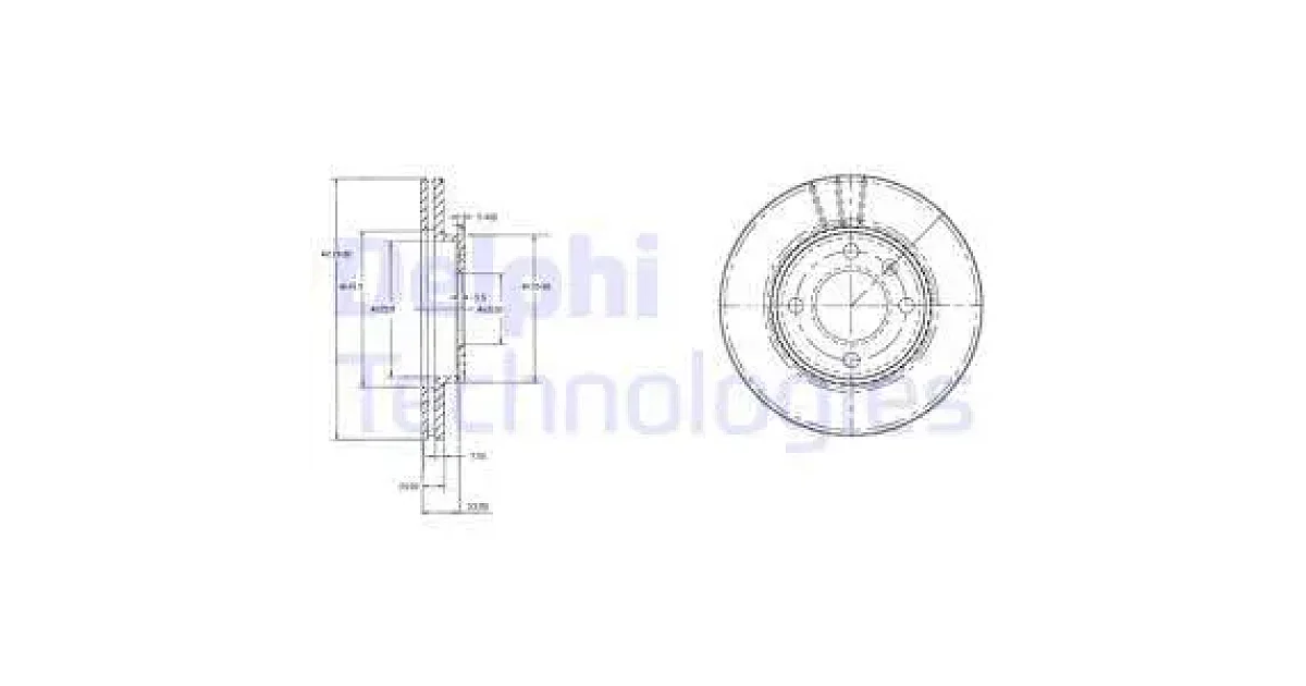DELPHI BG2109, Тормозной диск