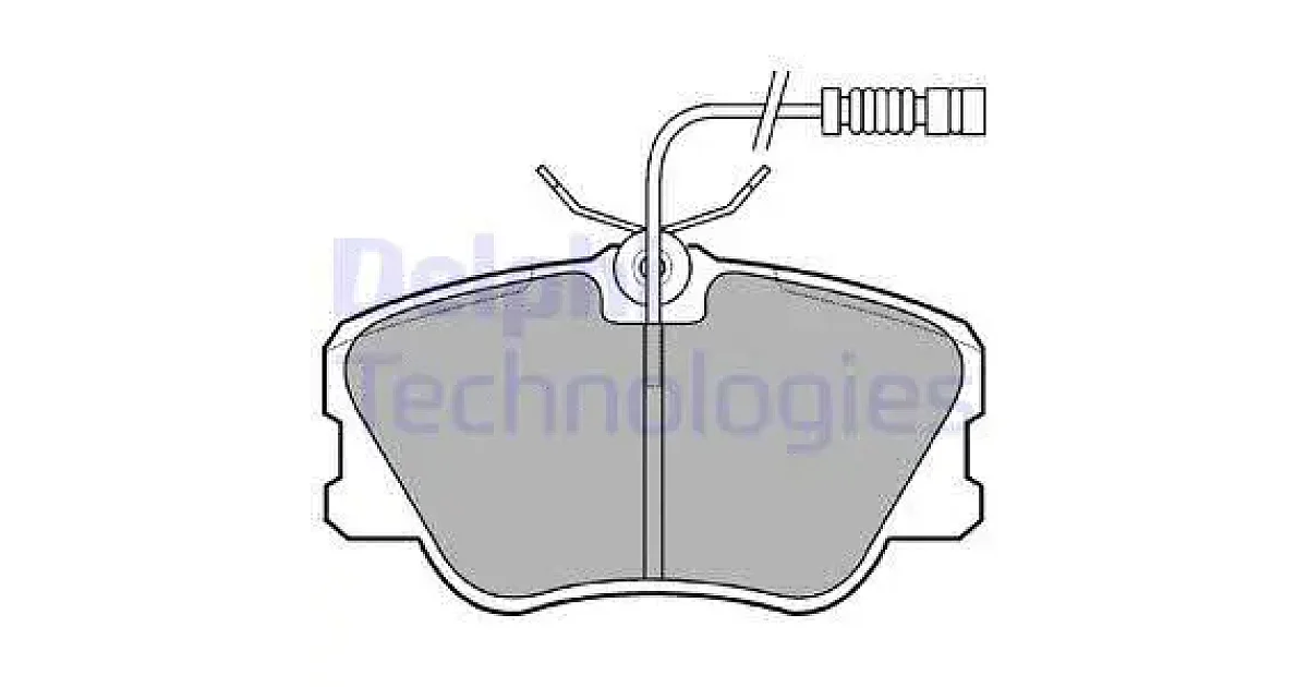 DELPHI LP608, Комплект тормозных колодок, дисковый тормоз