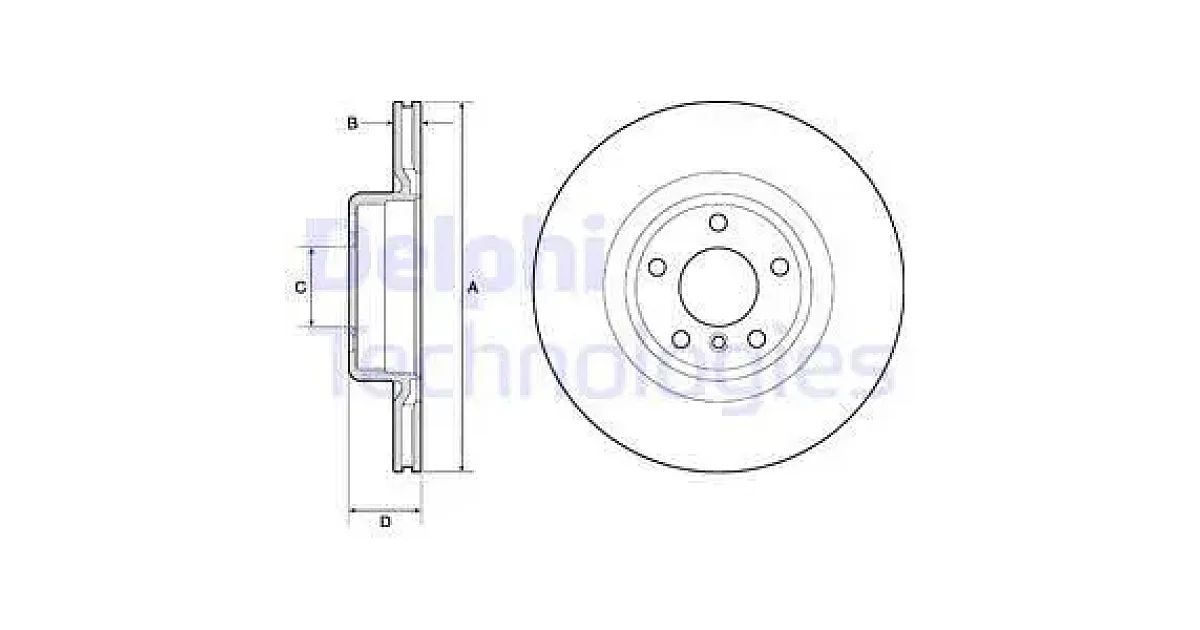 DELPHI BG4755C, Тормозной диск