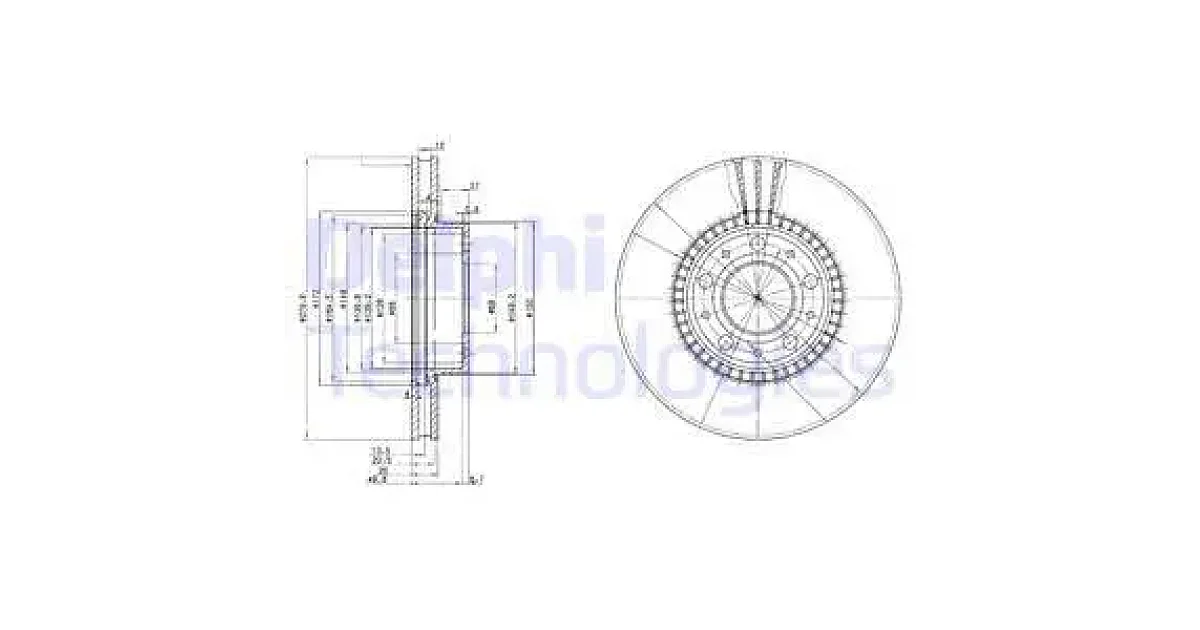 DELPHI BG2719, Тормозной диск