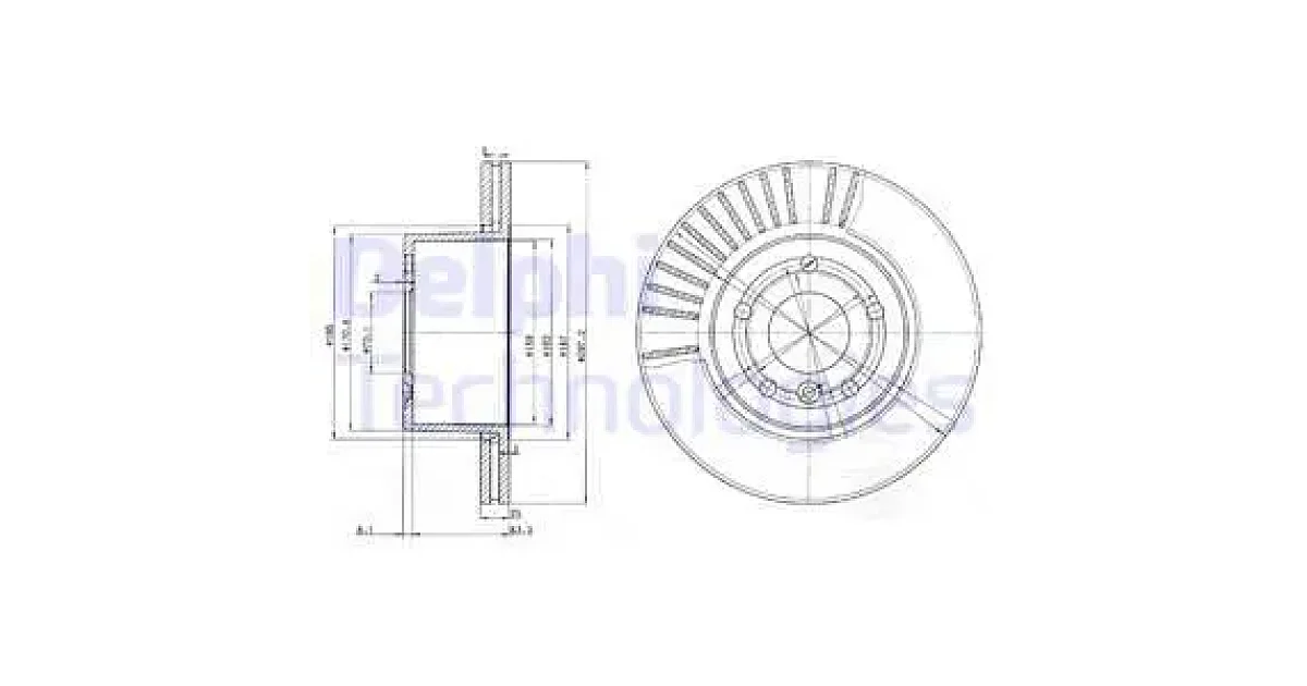 DELPHI BG3737C, Тормозной диск