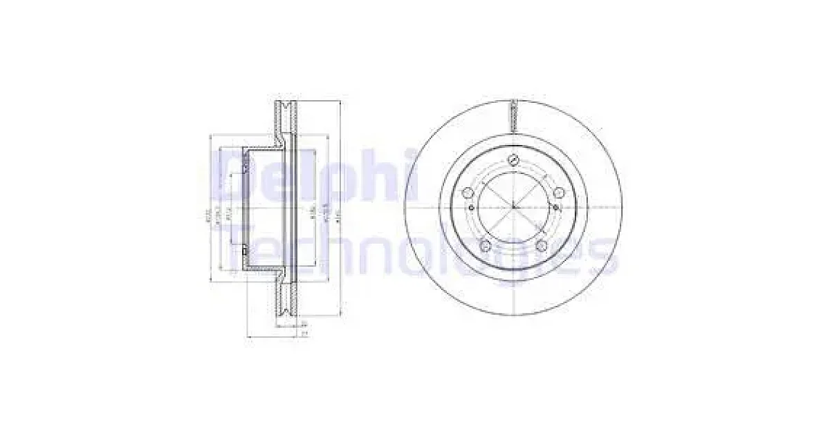 DELPHI BG9067, Тормозной диск
