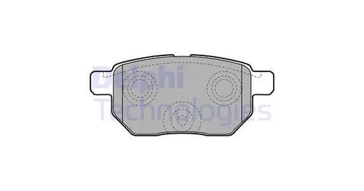 DELPHI LP2105, Комплект тормозных колодок, дисковый тормоз