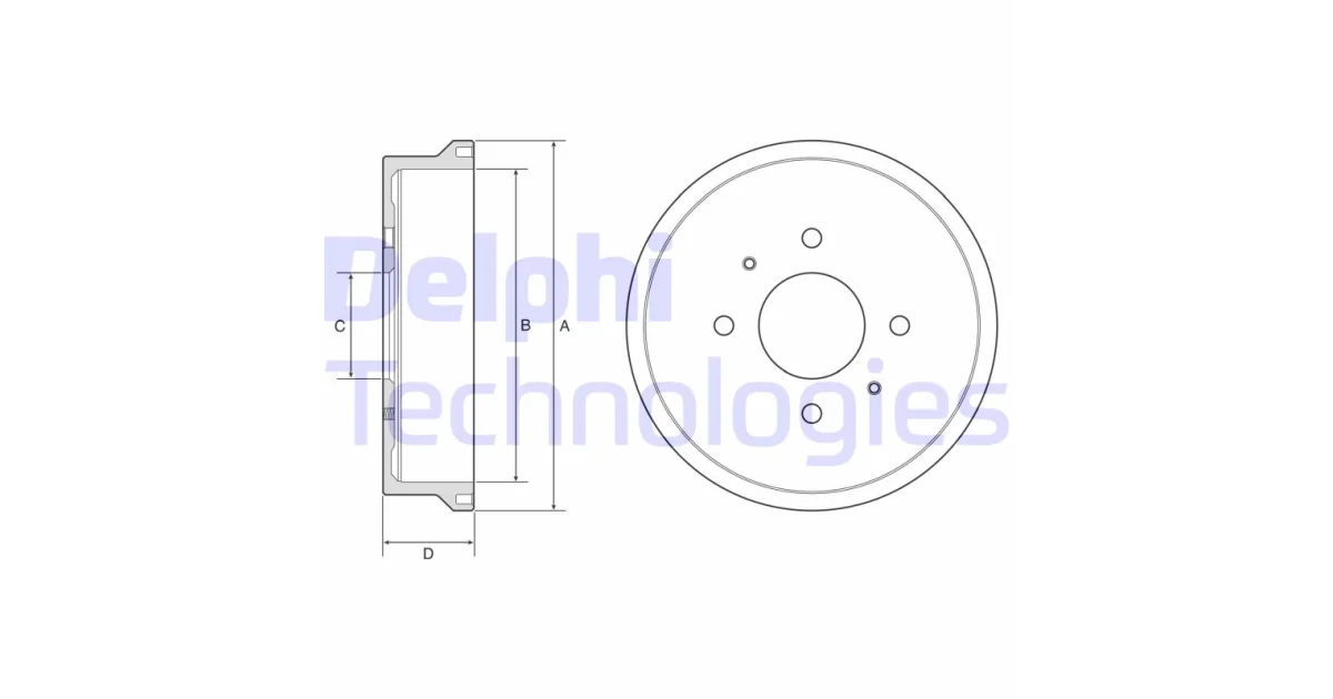 DELPHI BF604, Тормозной барабан