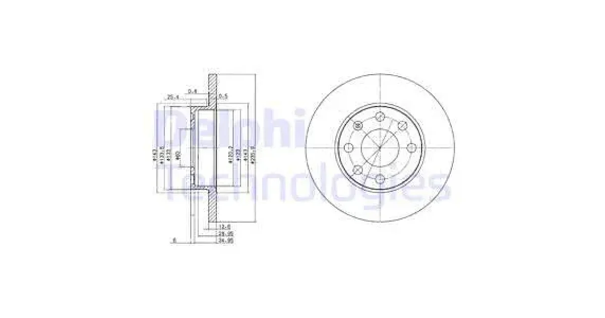 DELPHI BG2148, Тормозной диск