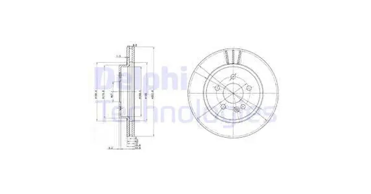 DELPHI BG3397, Тормозной диск