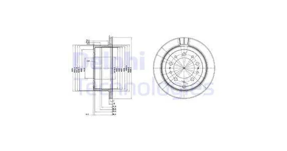 DELPHI BG3534, Тормозной диск