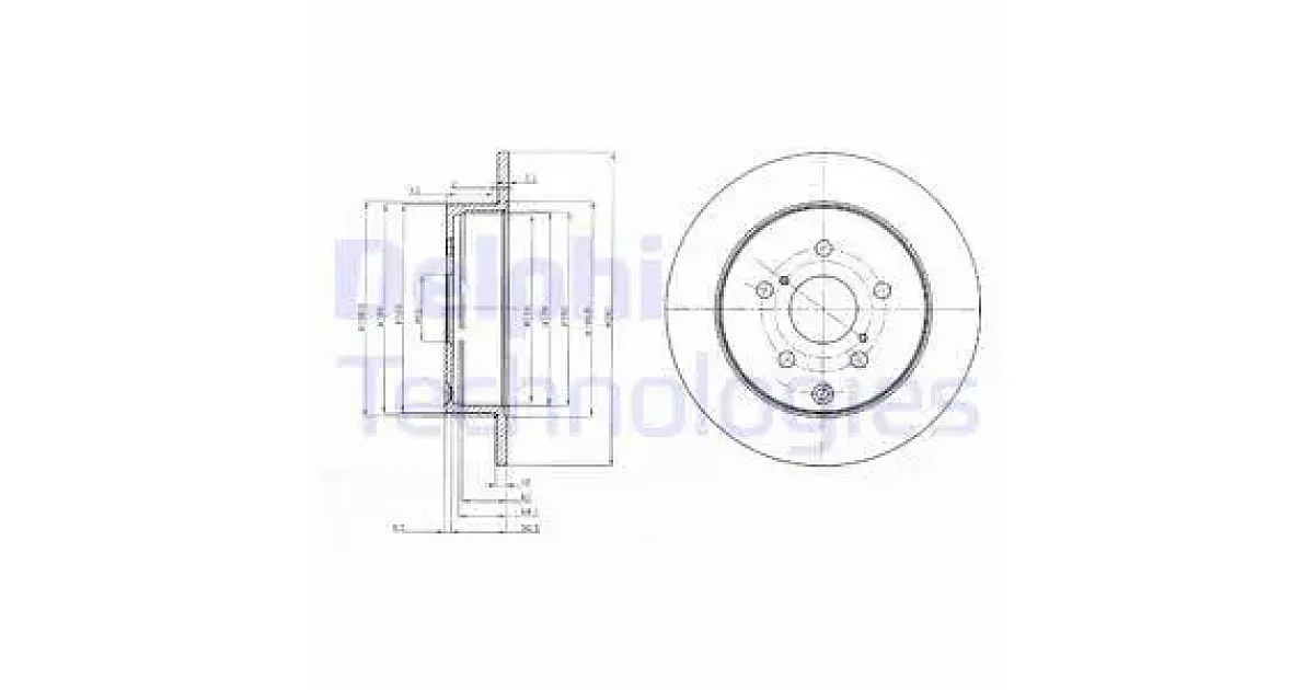 DELPHI BG4051, Тормозной диск