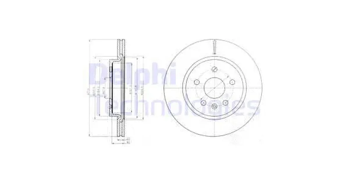 DELPHI BG4190, Тормозной диск