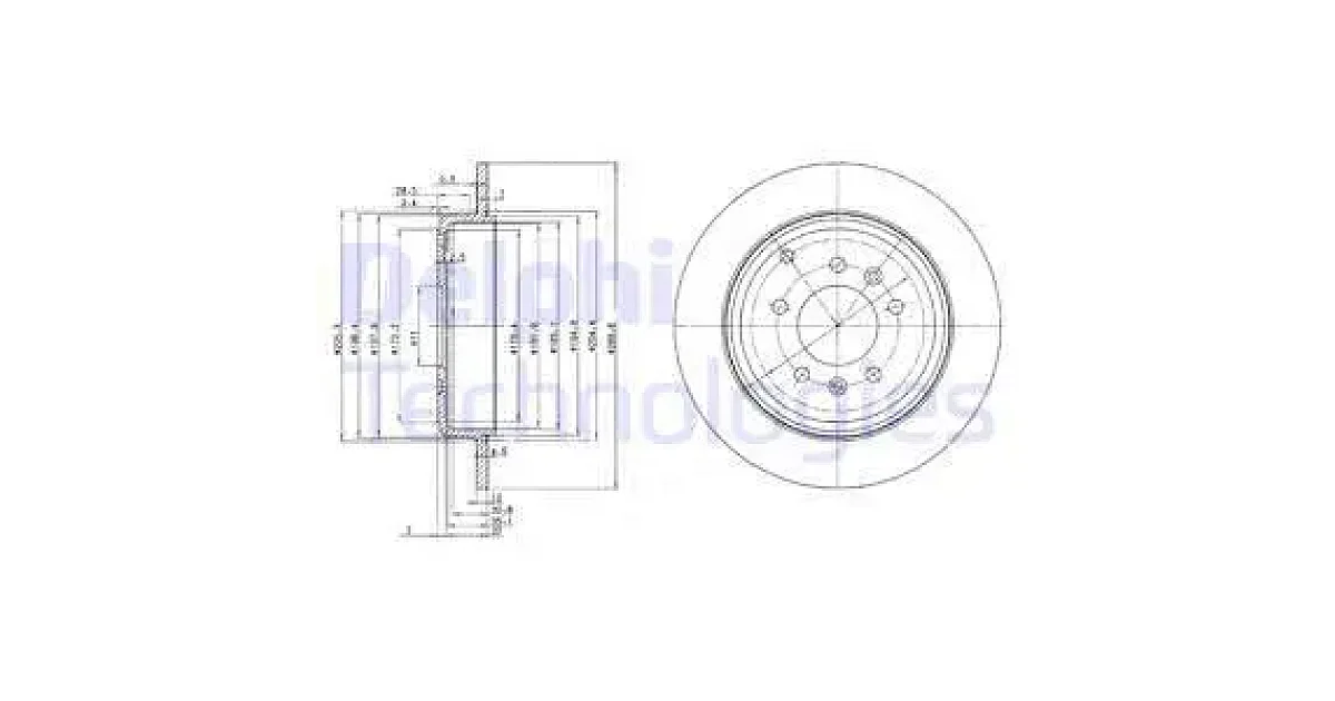 DELPHI BG3684, Тормозной диск