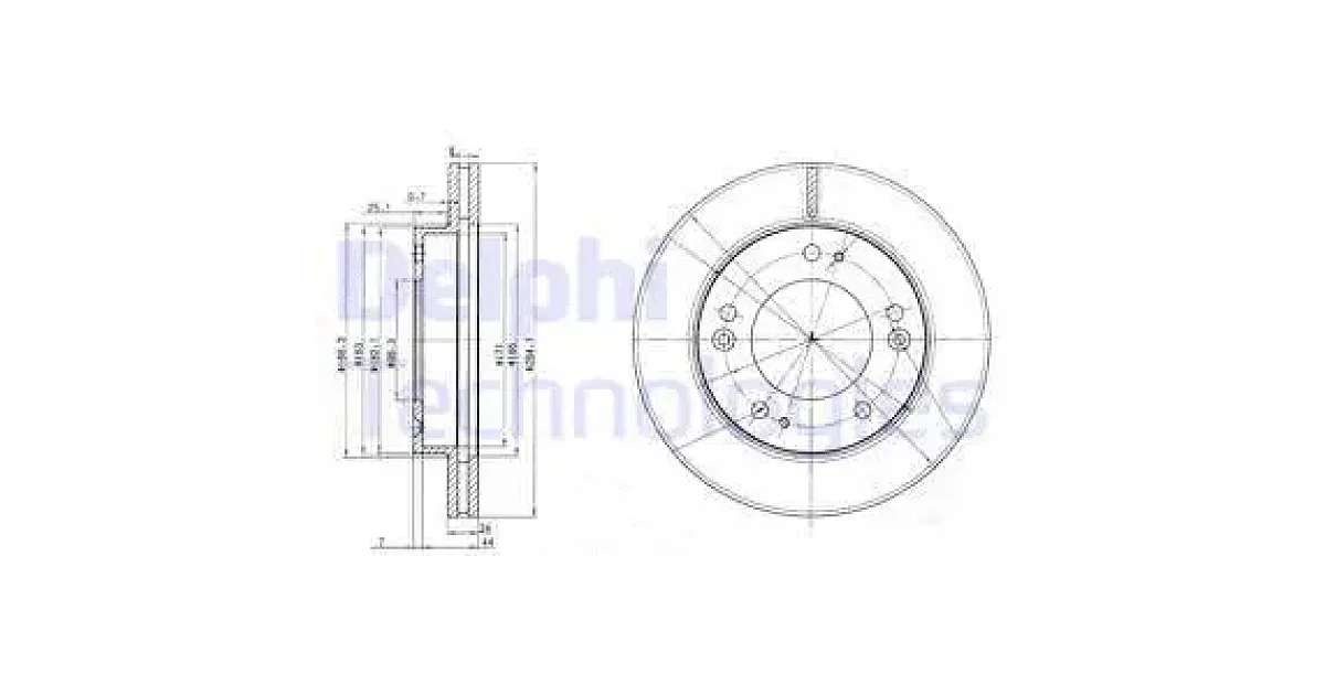 DELPHI BG3226, Тормозной диск