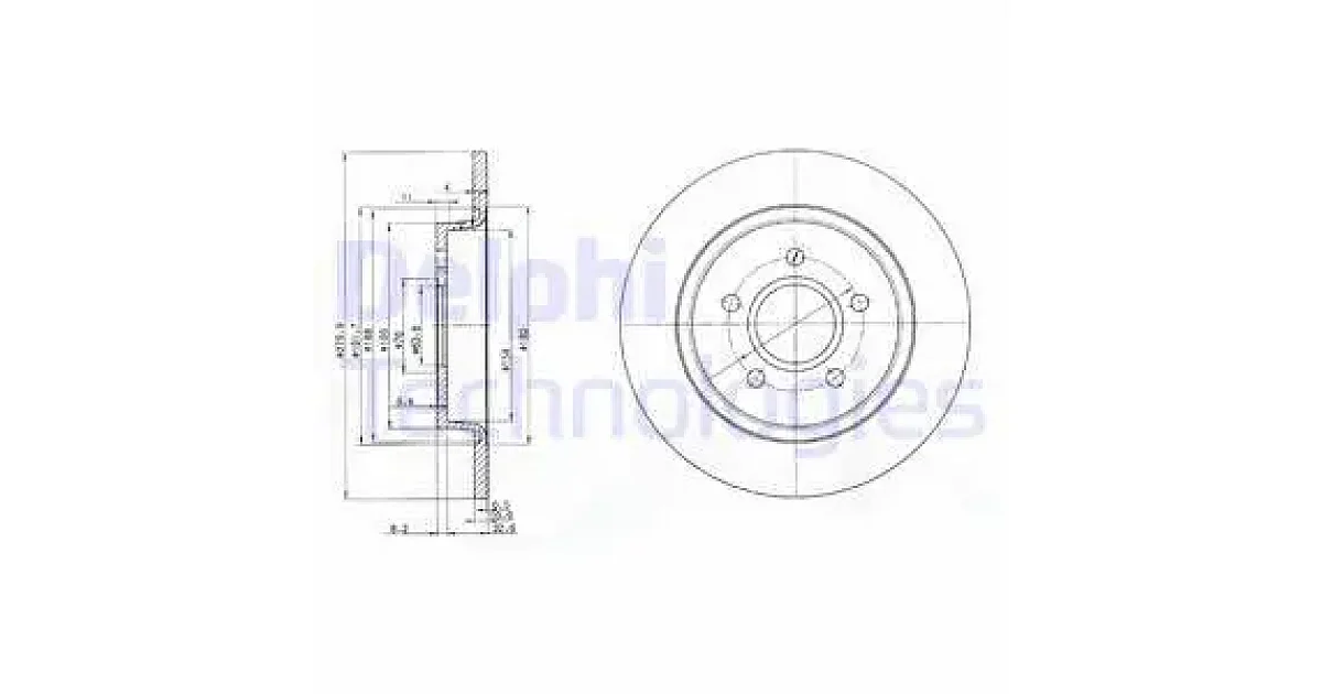 DELPHI BG3897C, Тормозной диск