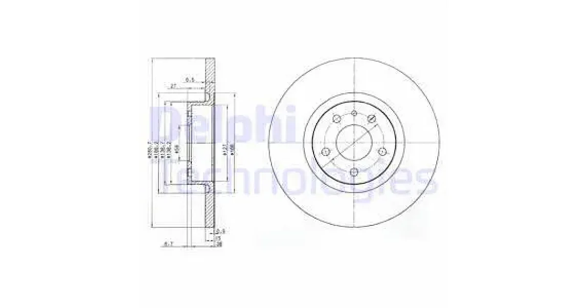 DELPHI BG3420, Тормозной диск