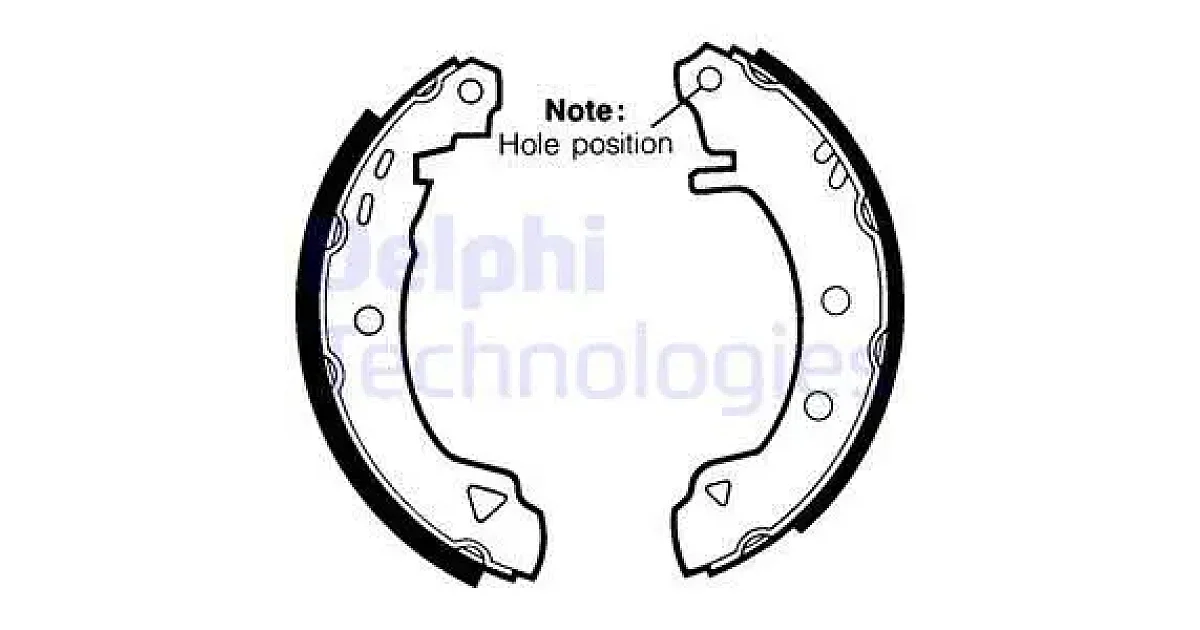 DELPHI LS1402, Комплект тормозных колодок