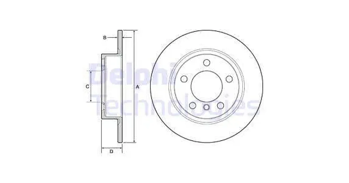 DELPHI BG4561C, Тормозной диск