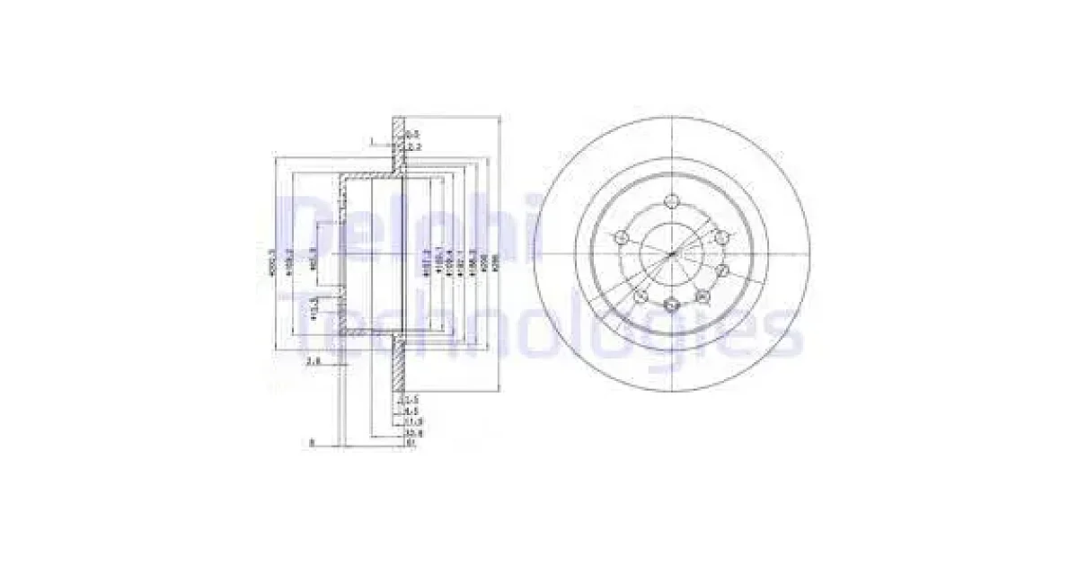 DELPHI BG2986, Тормозной диск