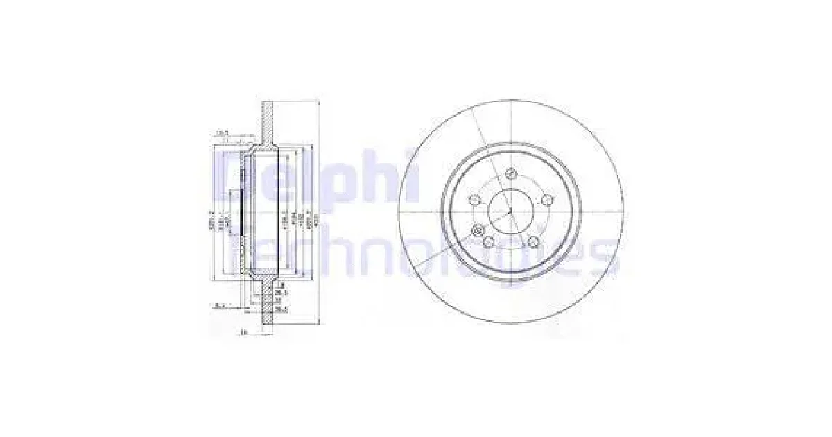 DELPHI BG3728, Тормозной диск