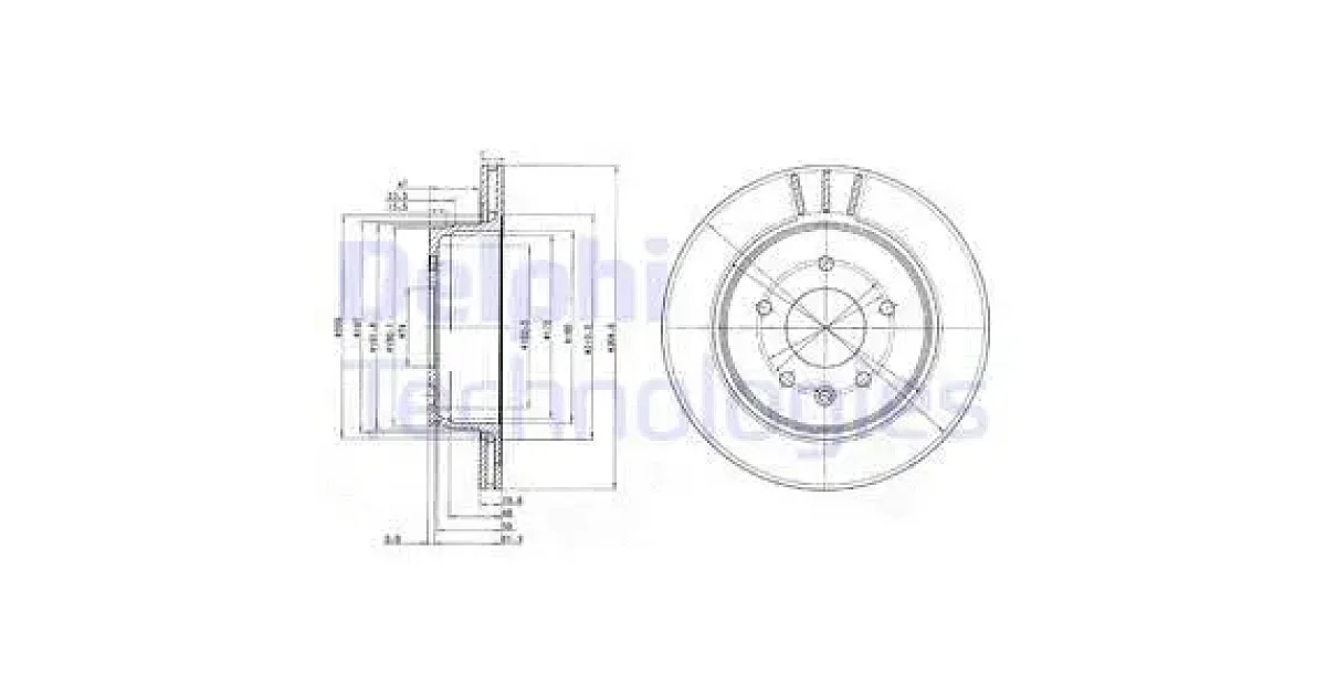 DELPHI BG3542, Тормозной диск