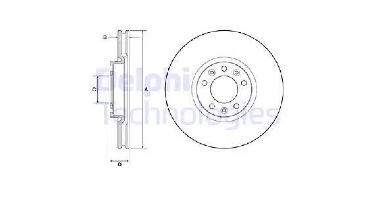 DELPHI BG4696C, Тормозной диск