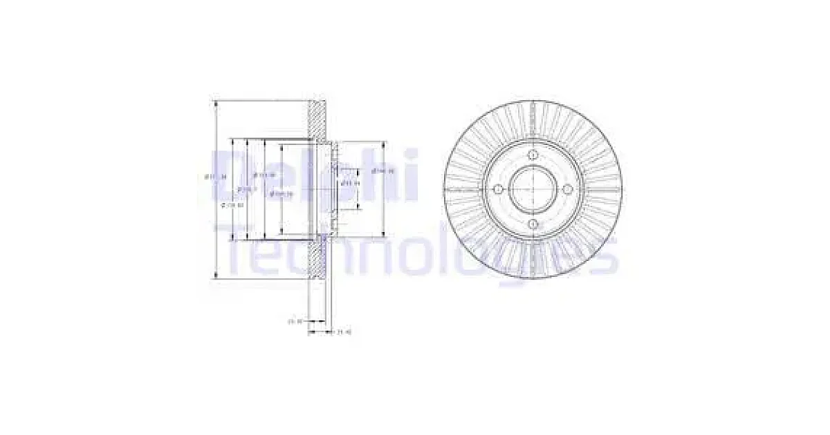 DELPHI BG4117, Тормозной диск