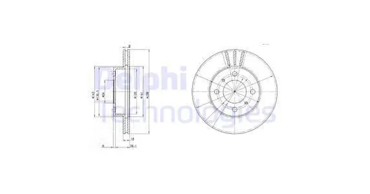 DELPHI BG2810, Тормозной диск
