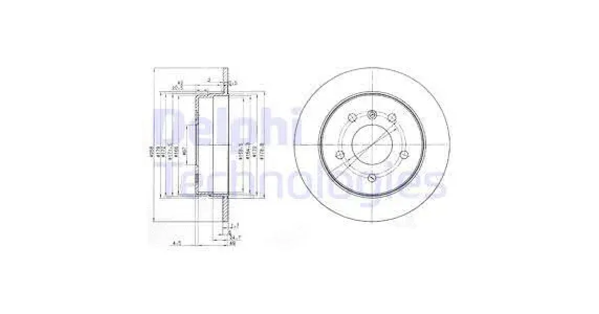 DELPHI BG3710, Тормозной диск