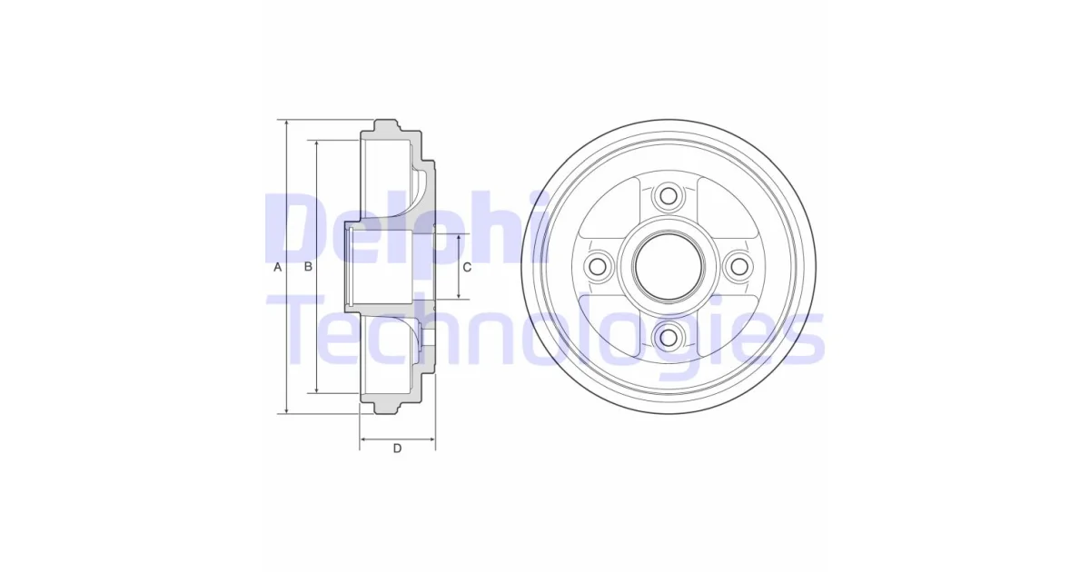 DELPHI BF584, Тормозной барабан