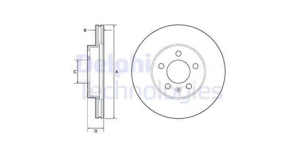 DELPHI BG4963C, Тормозной диск
