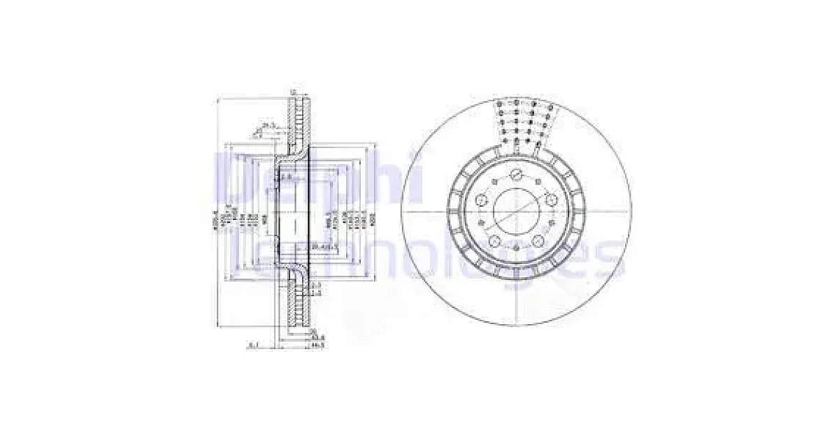 DELPHI BG9783C, Тормозной диск