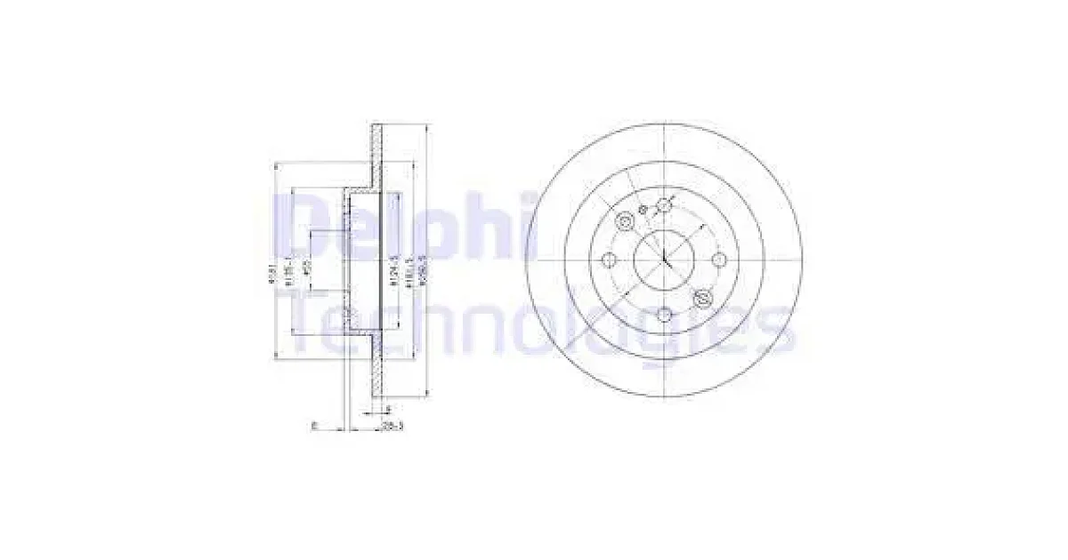 DELPHI BG2805, Тормозной диск