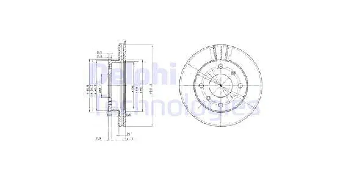 DELPHI BG2632, Тормозной диск