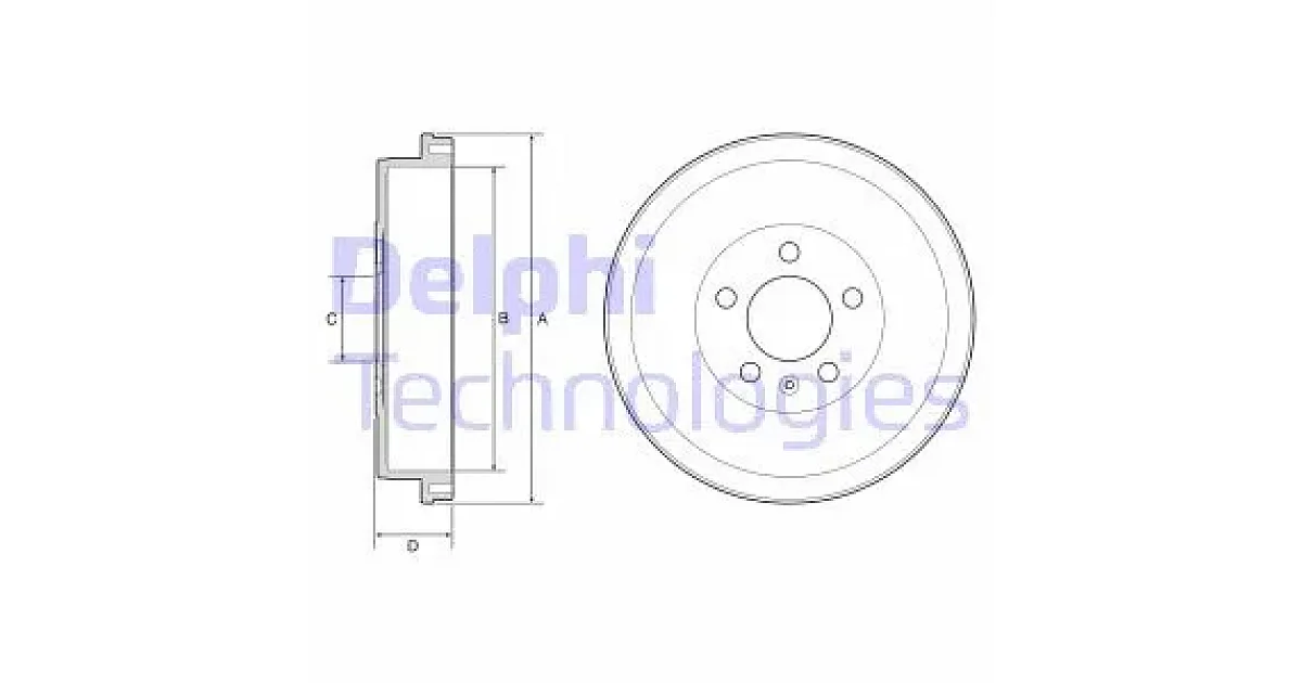 DELPHI BF634, Тормозной барабан