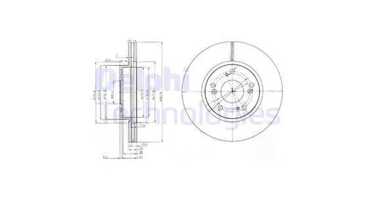 DELPHI BG3980C, Тормозной диск