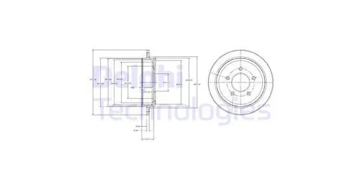DELPHI BG4121, Тормозной диск
