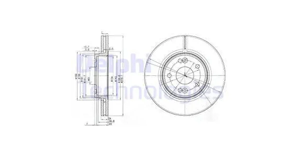 DELPHI BG3733, Тормозной диск
