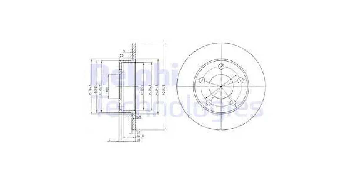 DELPHI BG2520, Тормозной диск