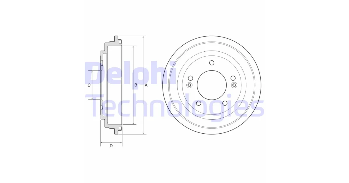 DELPHI BF613, Тормозной барабан
