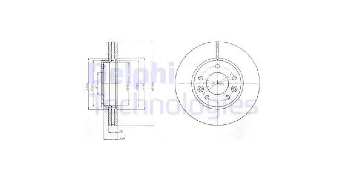 DELPHI BG4261, Тормозной диск
