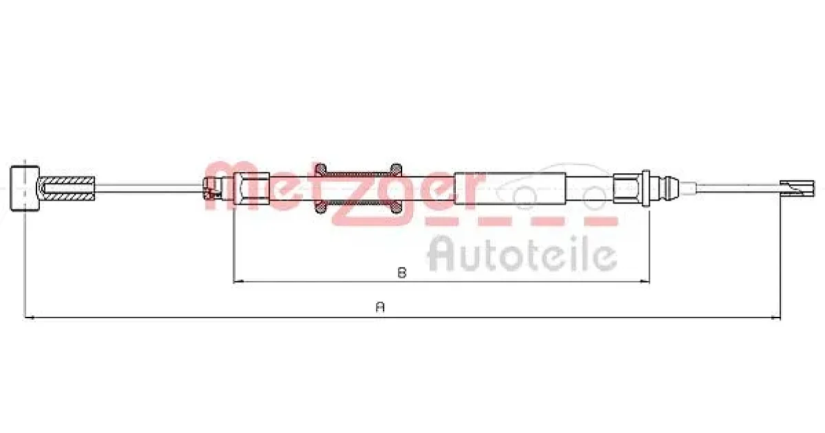 104744 - METZGER - Тросик, cтояночный тормоз