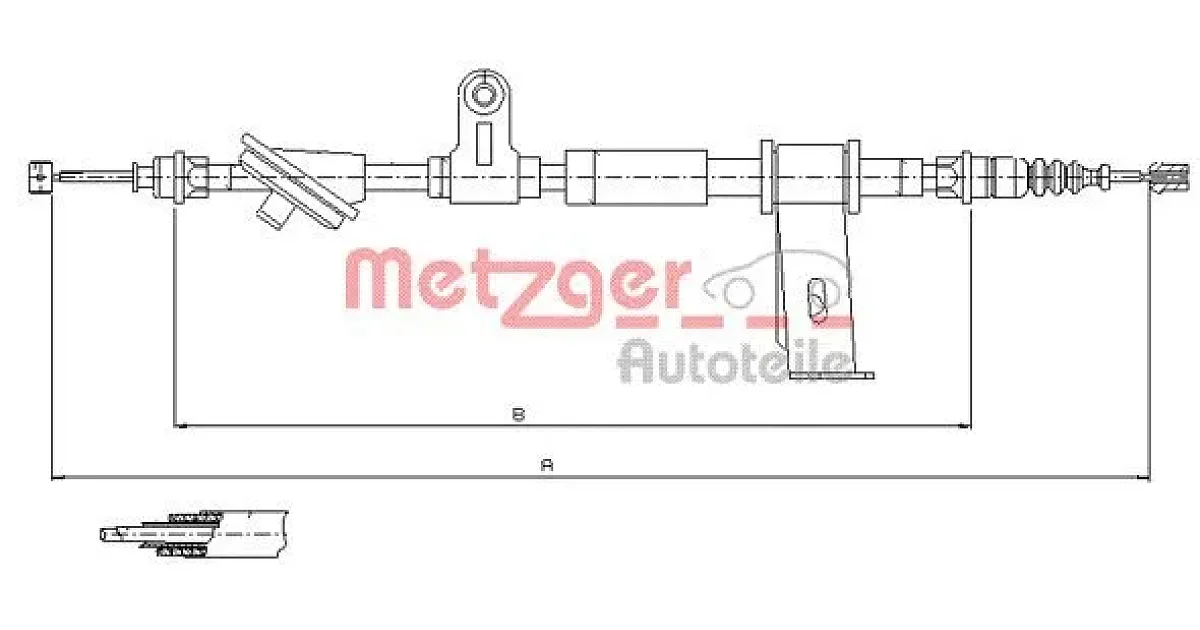 120102 - METZGER - Тросик, cтояночный тормоз